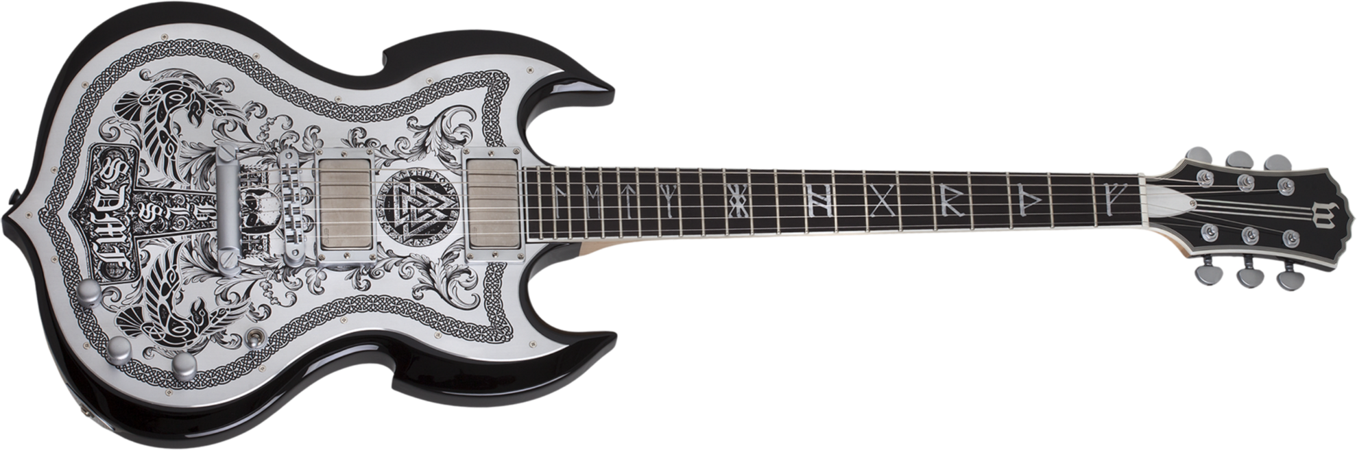 Wylde Audio Ironworks Barbarian Ht Hh Eb - Black Burst - Signature-E-Gitarre - Main picture