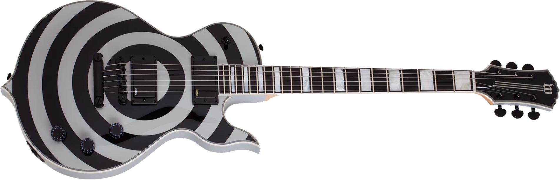 Wylde Audio Odin Grail 2h Emg Ht Eb - Silver Bullseye - E-Gitarre aus Metall - Main picture