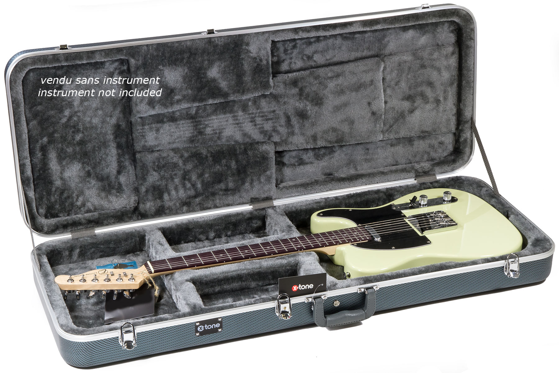 X-tone 1510 Abs Electrique Strat/tele Rectangulaire Silver - Koffer für E-Gitarren - Variation 2