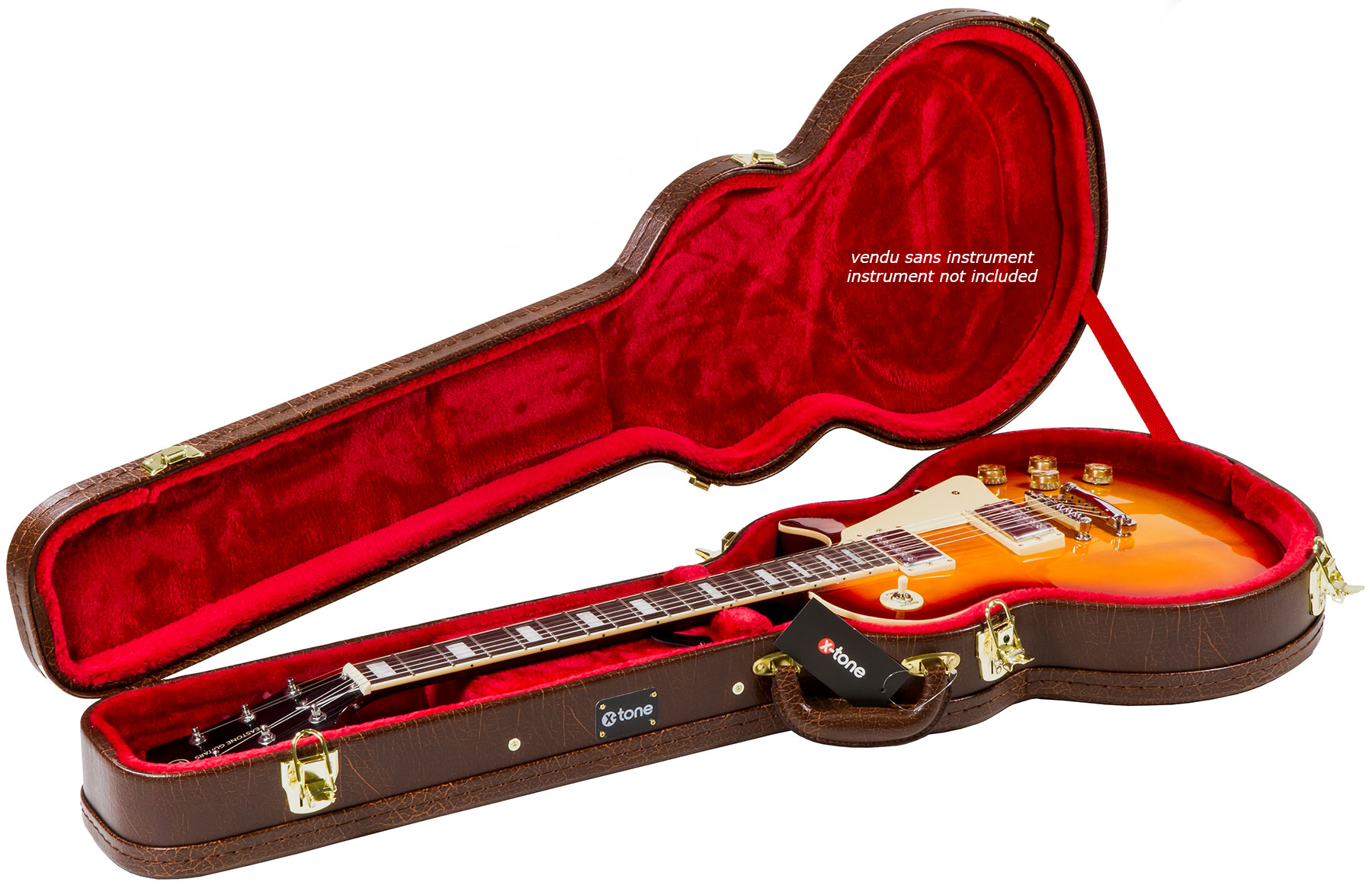 X-tone 1552 Deluxe Electrique Les Paul En Forme Brown - Koffer für E-Gitarren - Variation 1