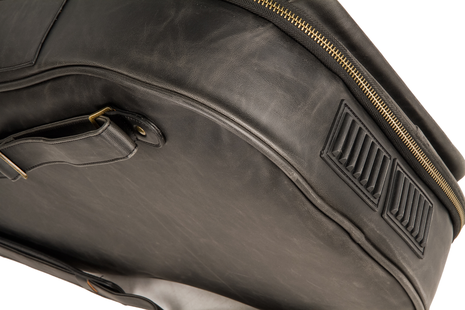 X-tone 2035 Bas-bk Deluxe Leather Electric Bass Bag Cuir Matt Black - Tasche für E-bass - Variation 4