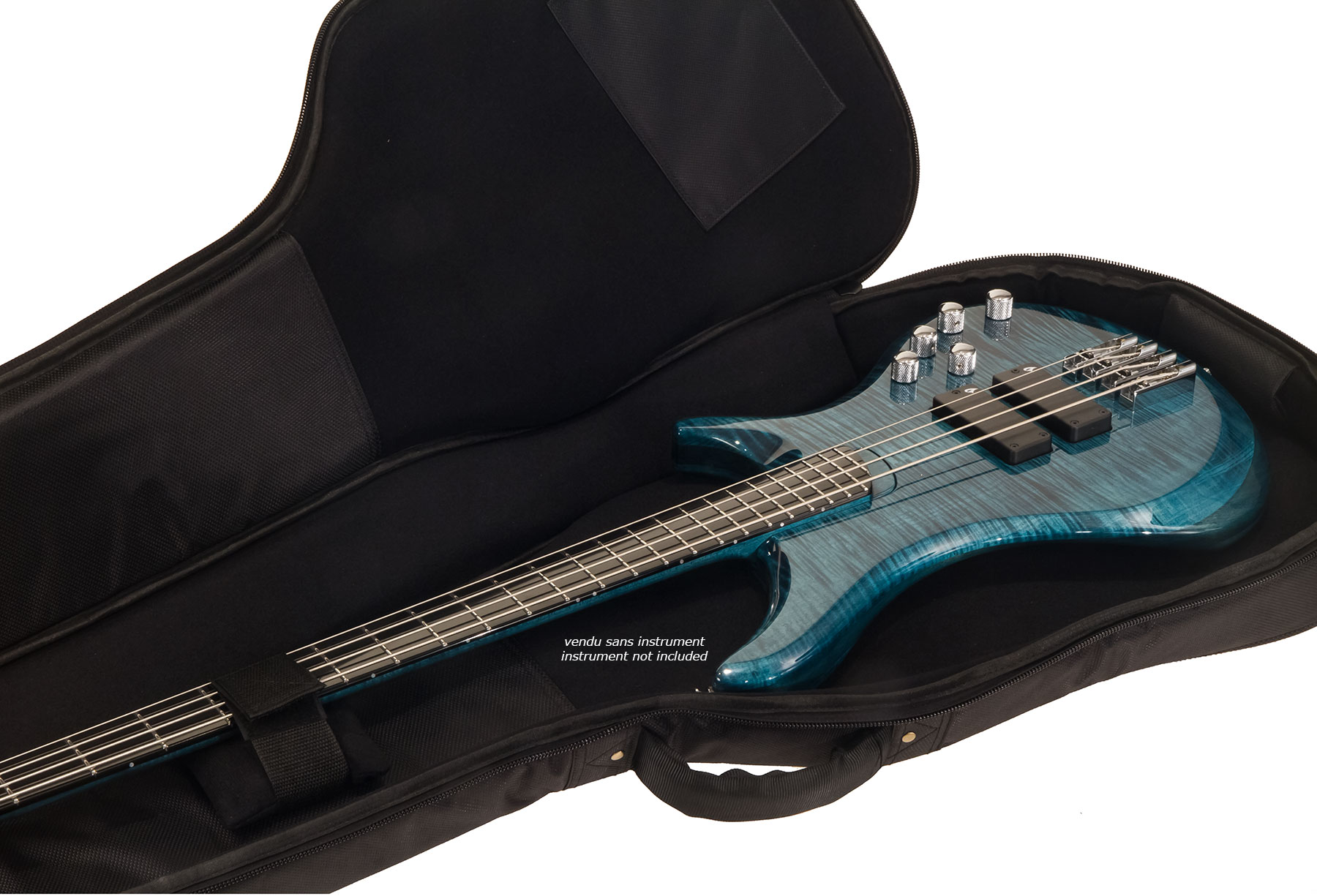 X-tone 2020 Bas-bk Light Deluxe Electric Bass Bag Black (2081) - Tasche für E-bass - Variation 5