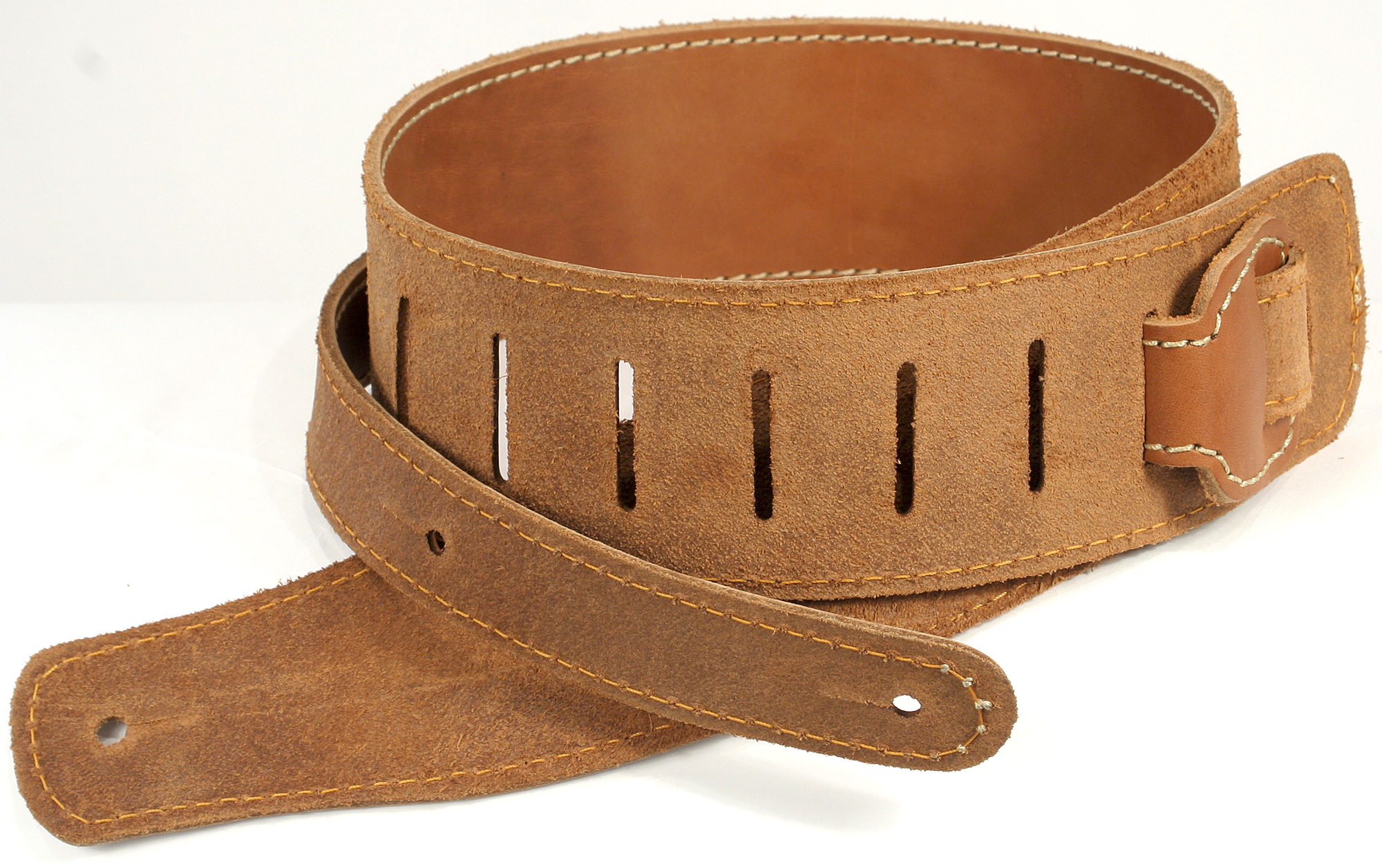 X-tone Xg 3150 Classic Leather Guitar Strap Cuir 6.5cm Brownstone Caramel - Gitarrengurt - Variation 1