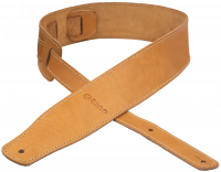 xg 3150 CLASSIC LEATHER GUITAR STRAP CUIR 6.5CM BROWNSTONE Caramel