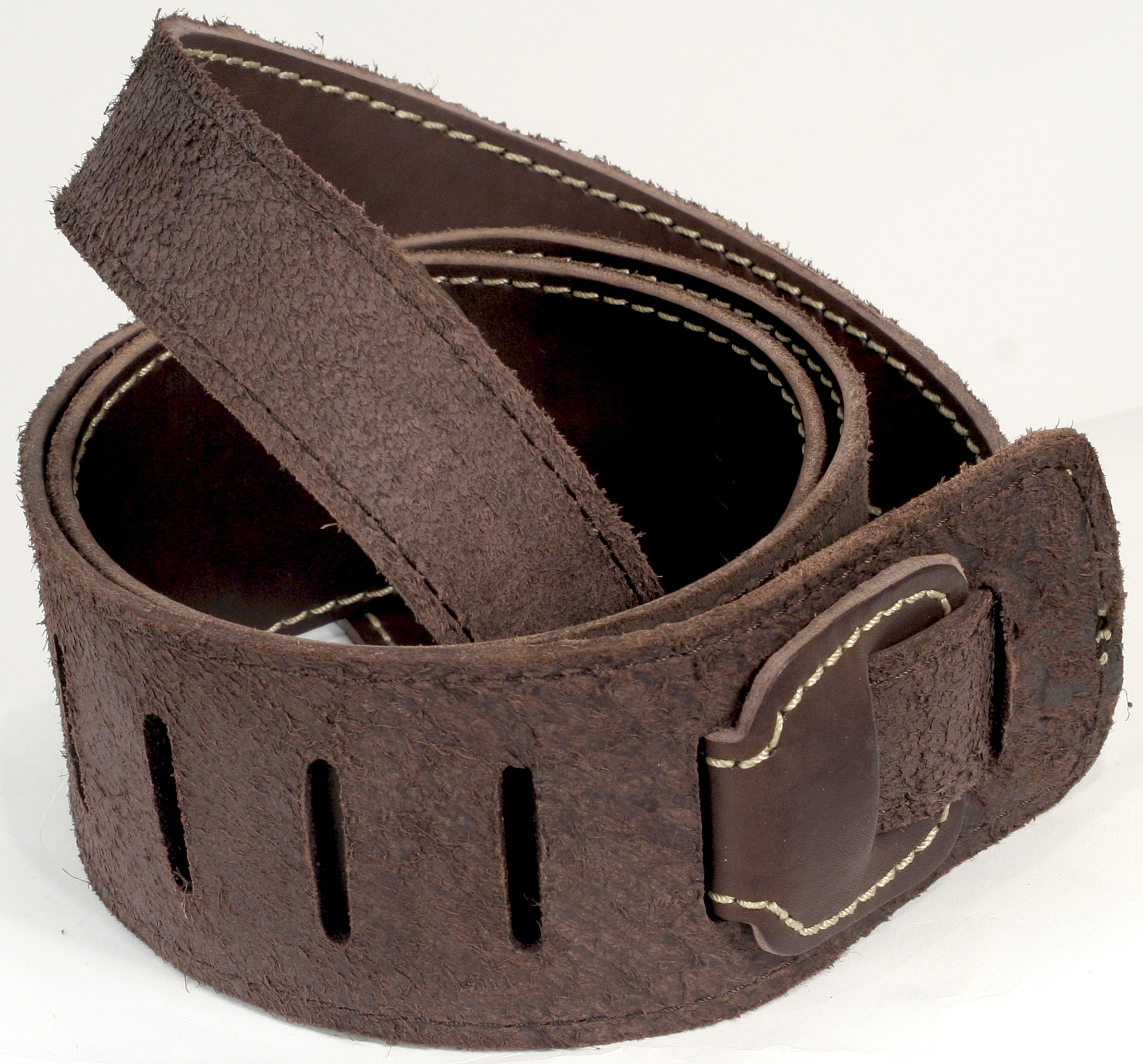 X-tone Xg 3152 Classic Leather Guitar Strap Cuir 6.5cm Dark Brown - Gitarrengurt - Variation 2