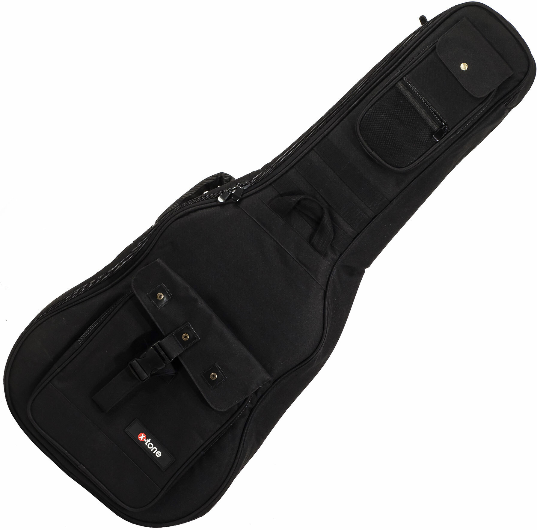 X-tone 2030 Fol-bk Deluxe Nylon Folk Dreadnought Black (2070) - Westerngitarretasche - Main picture