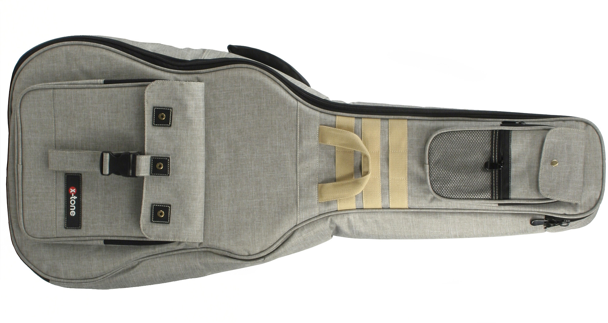 X-tone 2030 Fol-gy Deluxe Nylon Dreadnought Grey (2056) - Westerngitarretasche - Main picture