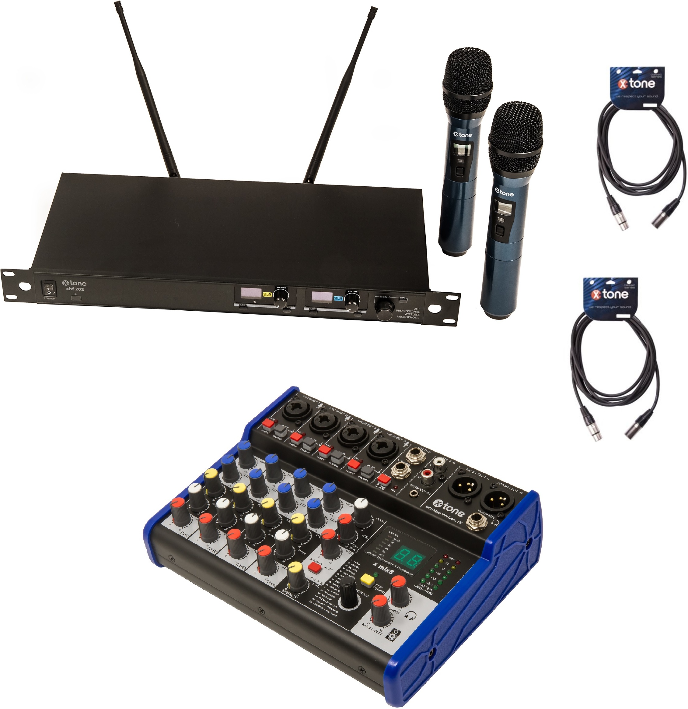 X-tone Pack Sono 2 Micros - Wireless Handmikrofon - Main picture