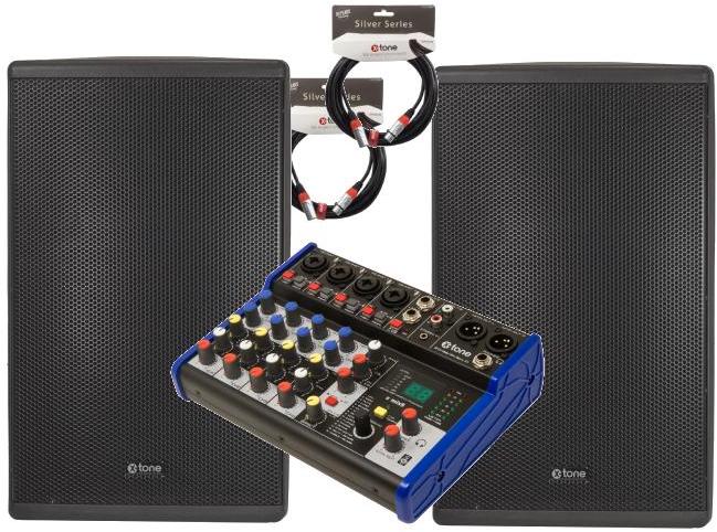 Komplettes pa system set X-tone Pack Sono 600 Watts 8 canaux