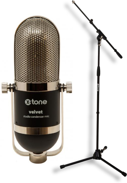 X-tone Velvet + X-tone Xh 6001 Pied Micro Telescopique - Mikrofon Set mit Ständer - Main picture