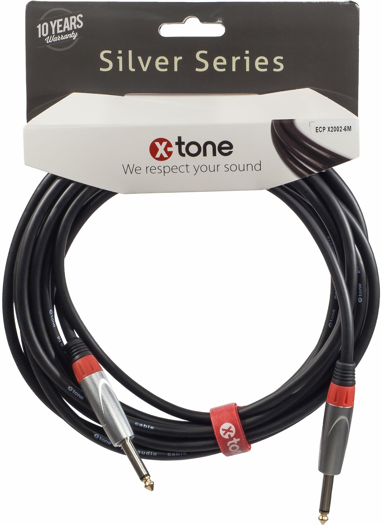 X-tone X2002-6m - Jack(m) 6,35 Mono / Jack(m) 6,35 Mono Silver Series - Kabel - Main picture