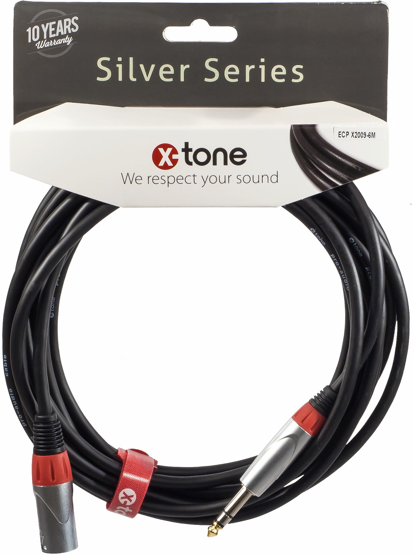 X-tone X2009-6m Xlr(m) / Jack(m) 6,35 Trs Silver Series - Kabel - Main picture