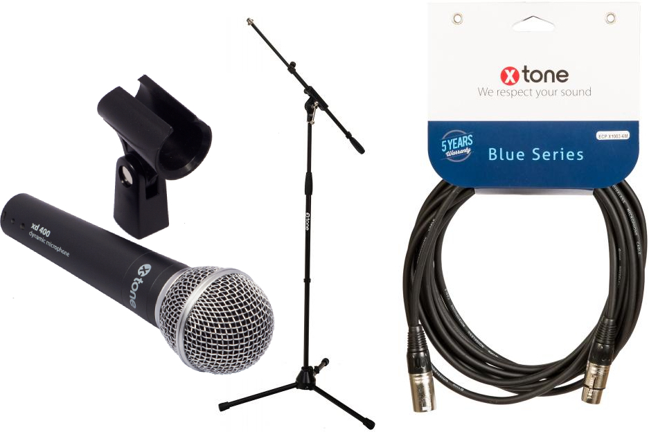 X-tone Xd-400  + Xlr(m) / Xlr(f) 6m + Pied Perche Xh 6001 - Mikrofon Set mit Ständer - Main picture