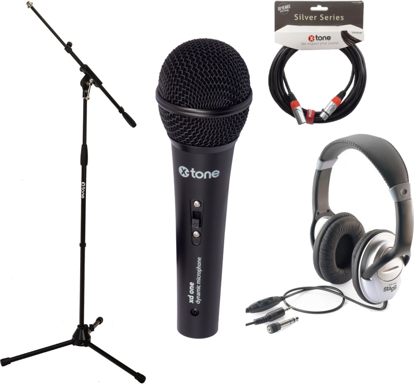 X-tone Xd-one Pack Chant DÉbutant - Mikrofon Set mit Ständer - Main picture