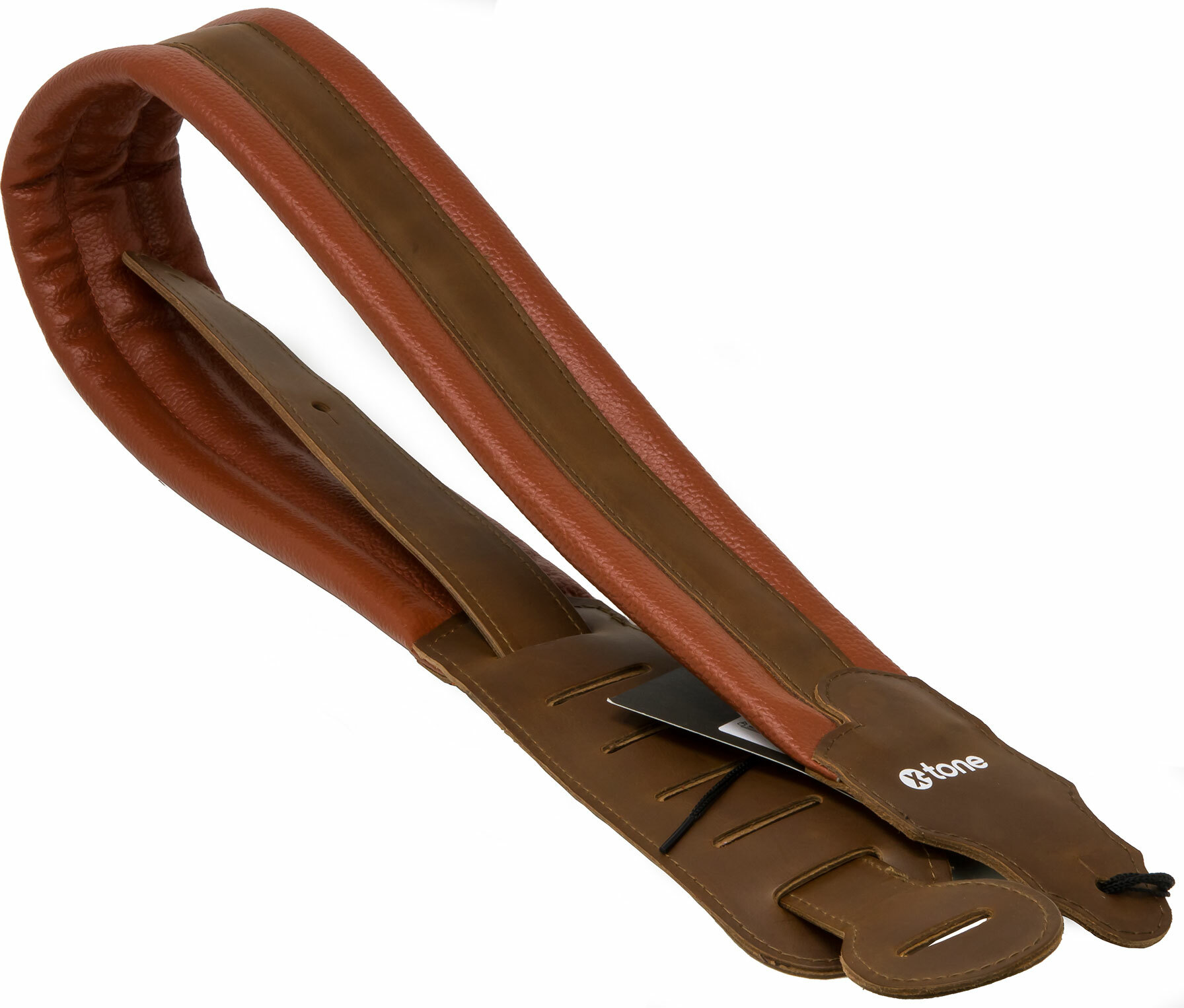 X-tone Xg 3158 Leather Guitar Strap Cuir Brown Ligth Brown - Gitarrengurt - Main picture