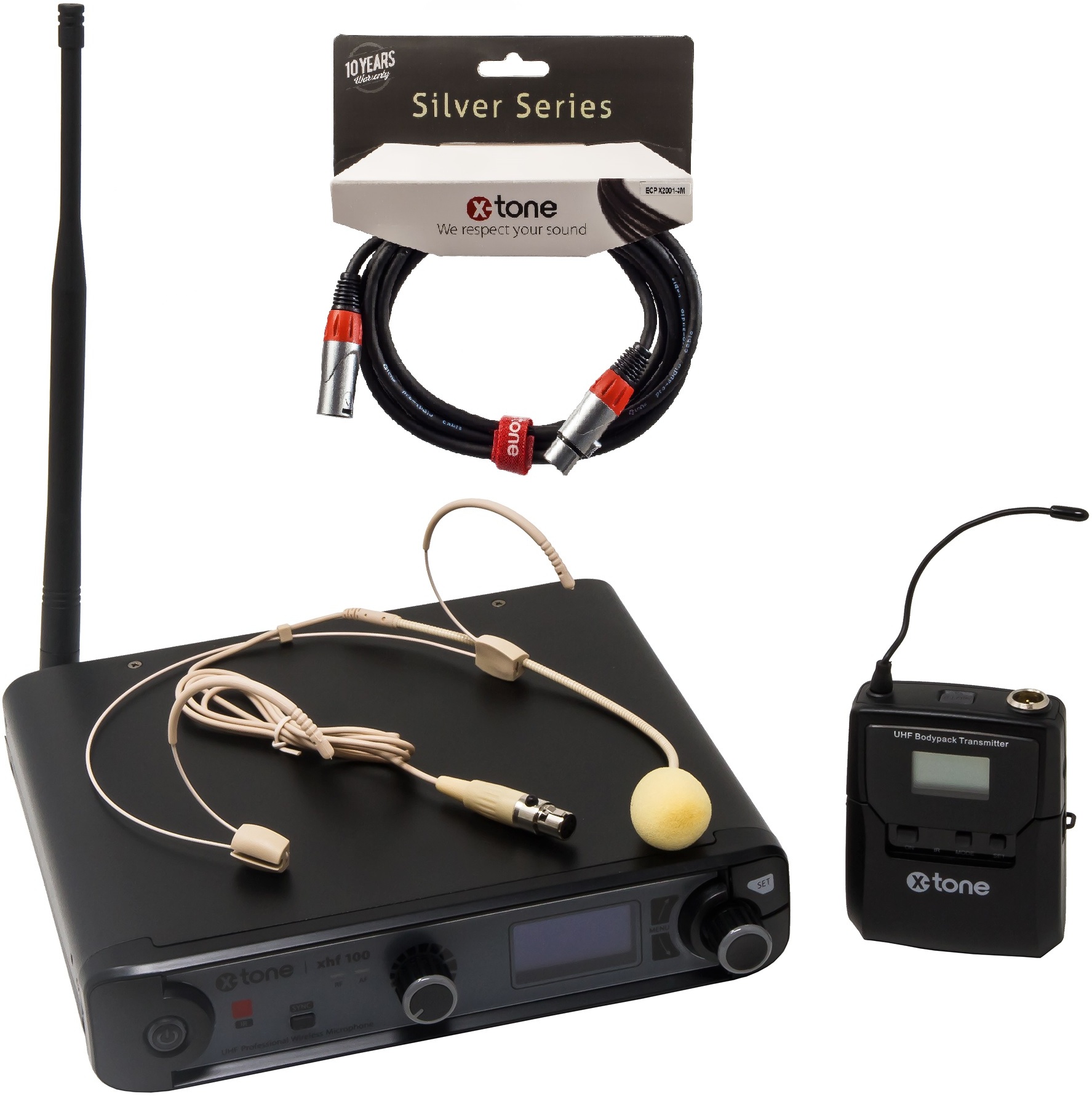 X-tone Xhf100h Systeme Hf Serre Tete Frequence Fixe + X-tone Xlr Xlr 3m - Wireless Headset-Mikrofon - Main picture