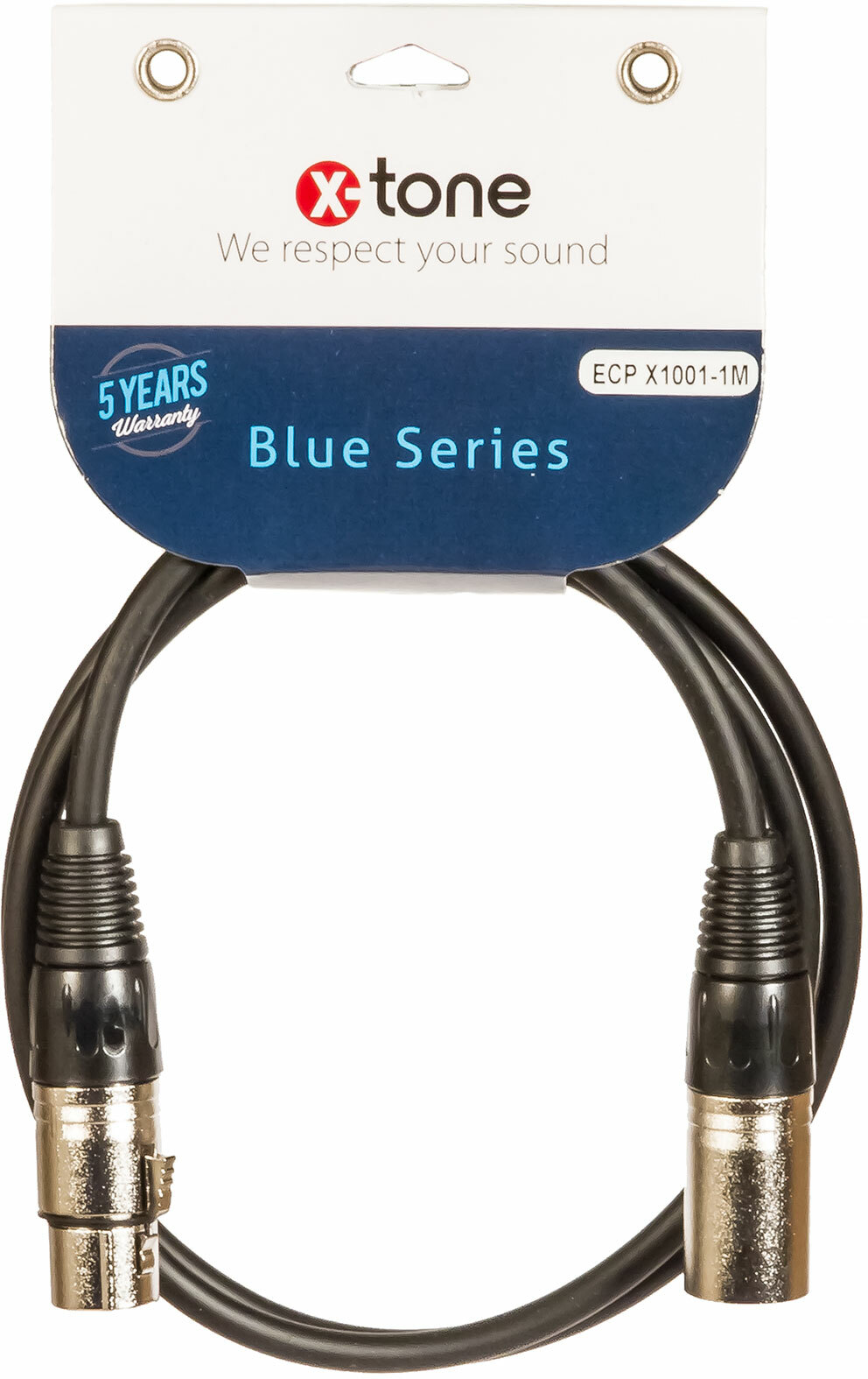 X-tone Xlr(m) / Xlr(f) 1m Blue Series (x1001-1m) - Kabel - Main picture