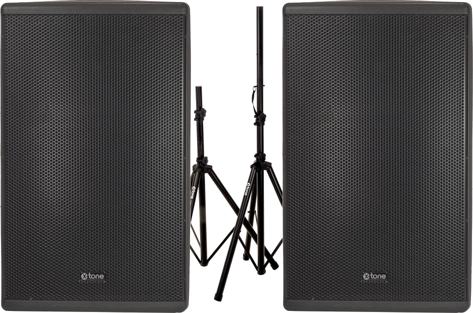 X-tone Xts-15(paire) +xh 6310 Pied Enceinte Paire + Sac - Komplettes PA System Set - Main picture