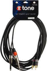 Kabel X-tone X1012-6M - 2 Jack(M) 6,35 mono / 2 RCA(M)