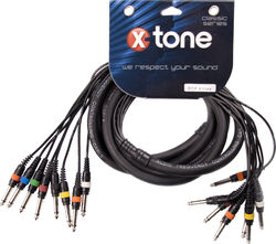 Multicore-kabel X-tone X1048 8x Jack M / 8x Jack M Mono - 3M