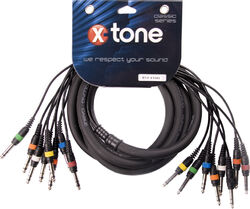 Multicore-kabel X-tone X1049 Octopaire Jack/Jack stereo - 3m