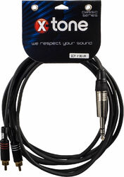 Kabel X-tone X1053-3M - Jack(M) 6,35 Stereo / 2 RCA(M)