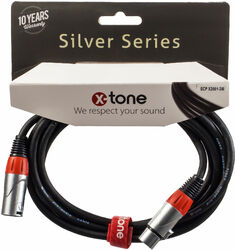 Kabel X-tone X2001-3M - XLR(M) / XLR(F) SILVER SERIES