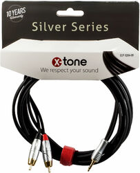 Kabel X-tone X2004-3M - Jack(M) 3,5 Stereo / 2 RCA(M) SILVER SERIES