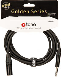 X3009-3M XLR(M) / JACK(M) 6.35 TRS Golden Series