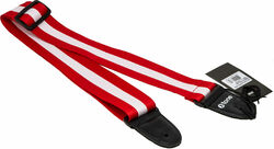 Gitarrengurt X-tone XG 3114 Nylon Guitar Strap Stripe - Red & White