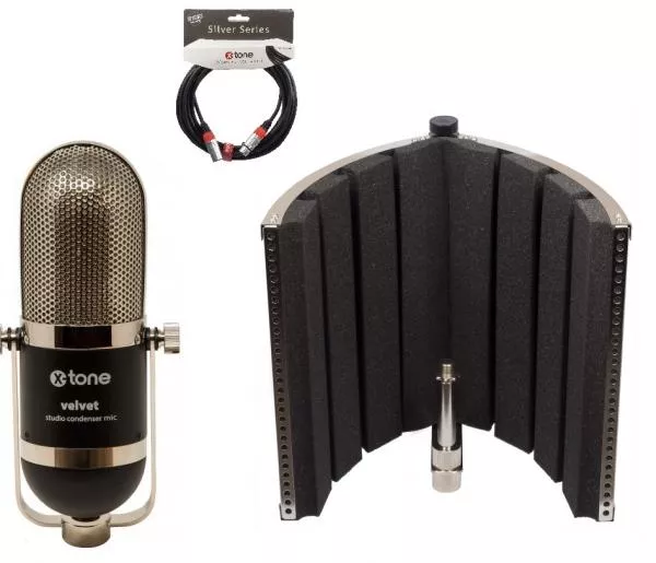 Mikrofon set mit ständer X-tone Pack velvet X-screen
