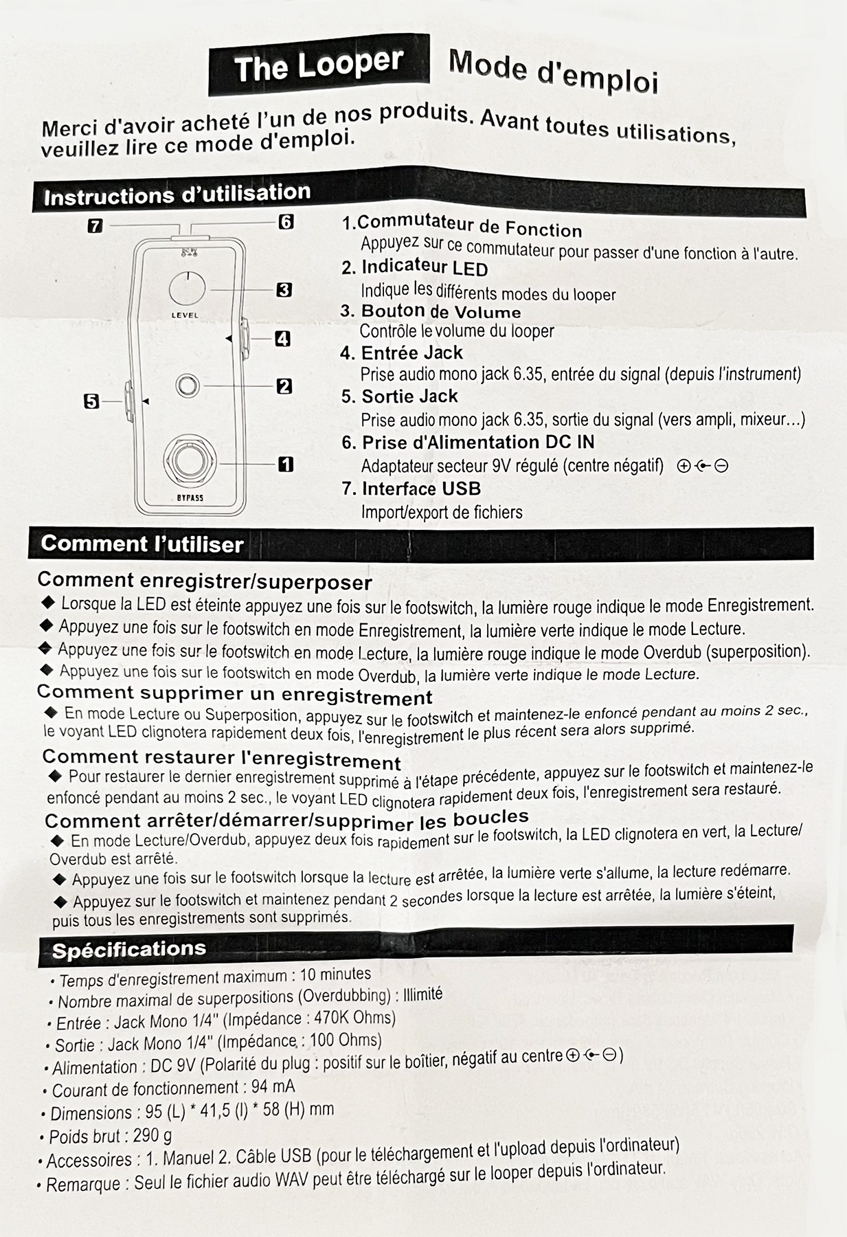 X-tone (the Looper) - Looper Effektpedal - Variation 4