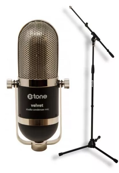 Mikrofon set mit ständer X-tone Velvet + X-TONE xh 6001 Pied Micro Telescopique