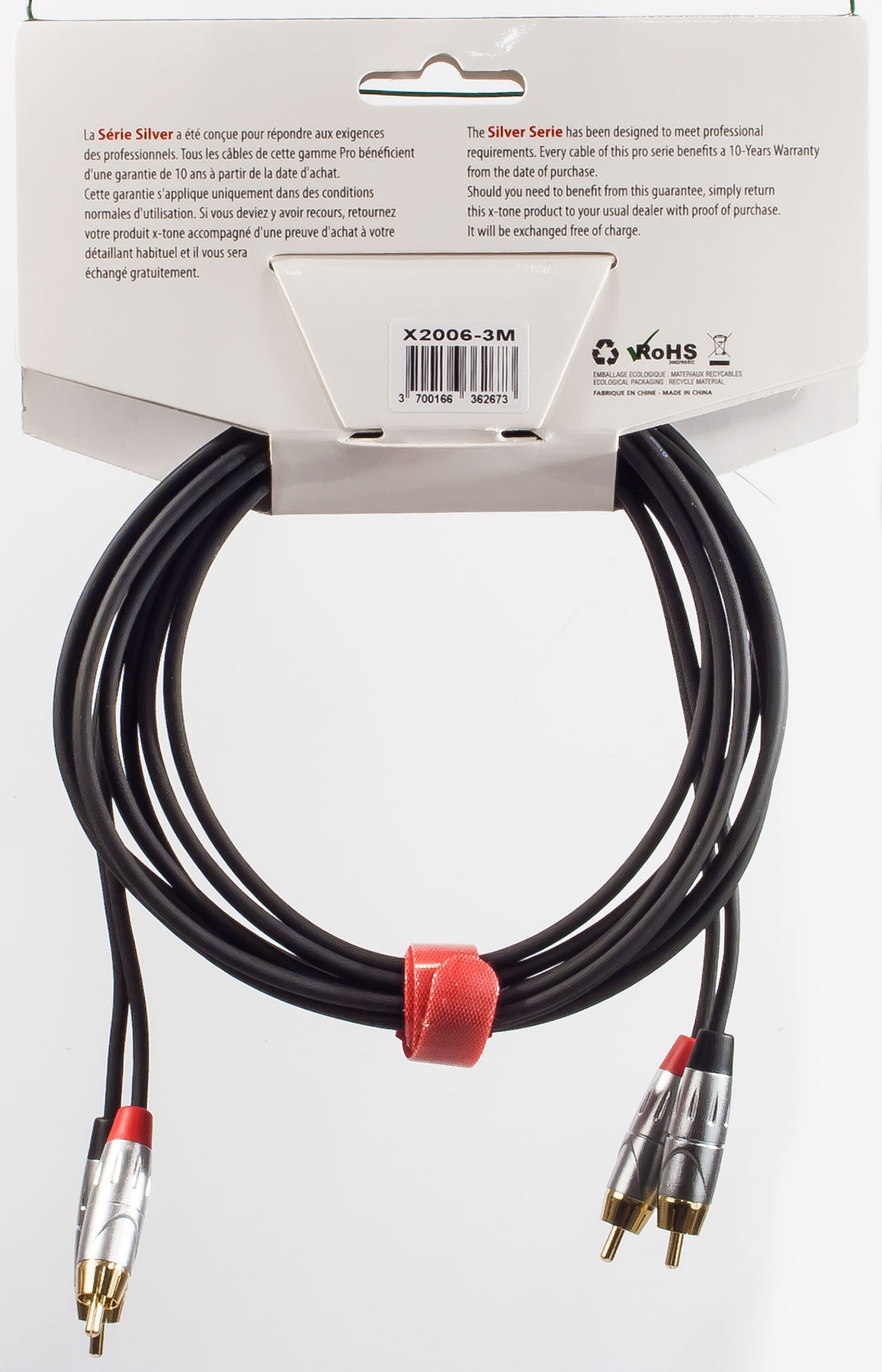 X-tone X2006-3m - 2 Rca(m) / 2 Rca(m) - Kabel - Variation 1