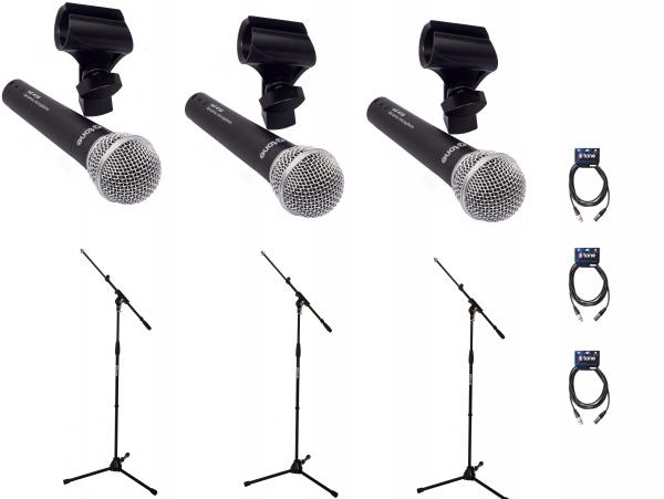 Mikrofon set mit ständer X-tone Bundle 3 Singers