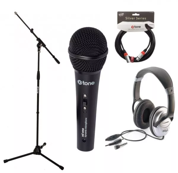 Mikrofon set mit ständer X-tone Xd-One pack chant débutant + SHP 2300H