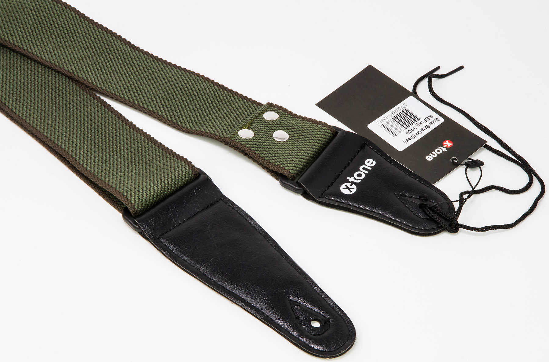 X-tone Xg 3109 Cotton Guitar Strap Green - Gitarrengurt - Variation 1