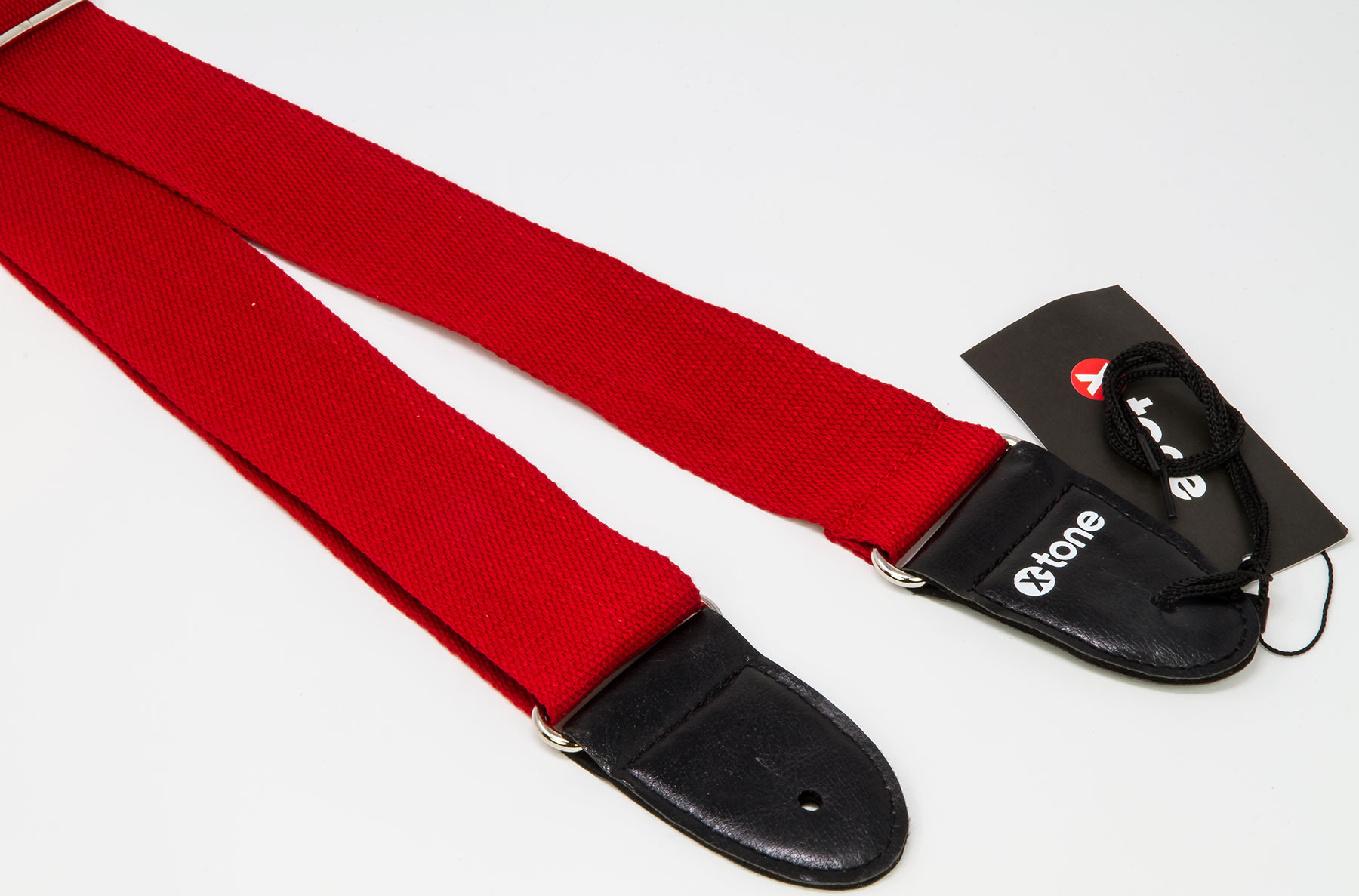 X-tone Xg 3111 Cotton Metal Buckle Guitar Strap Red - Gitarrengurt - Variation 1