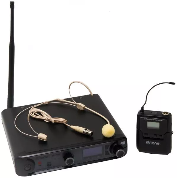 Wireless headset-mikrofon X-tone XHF100H Systeme HF Serre Tete Frequence Fixe