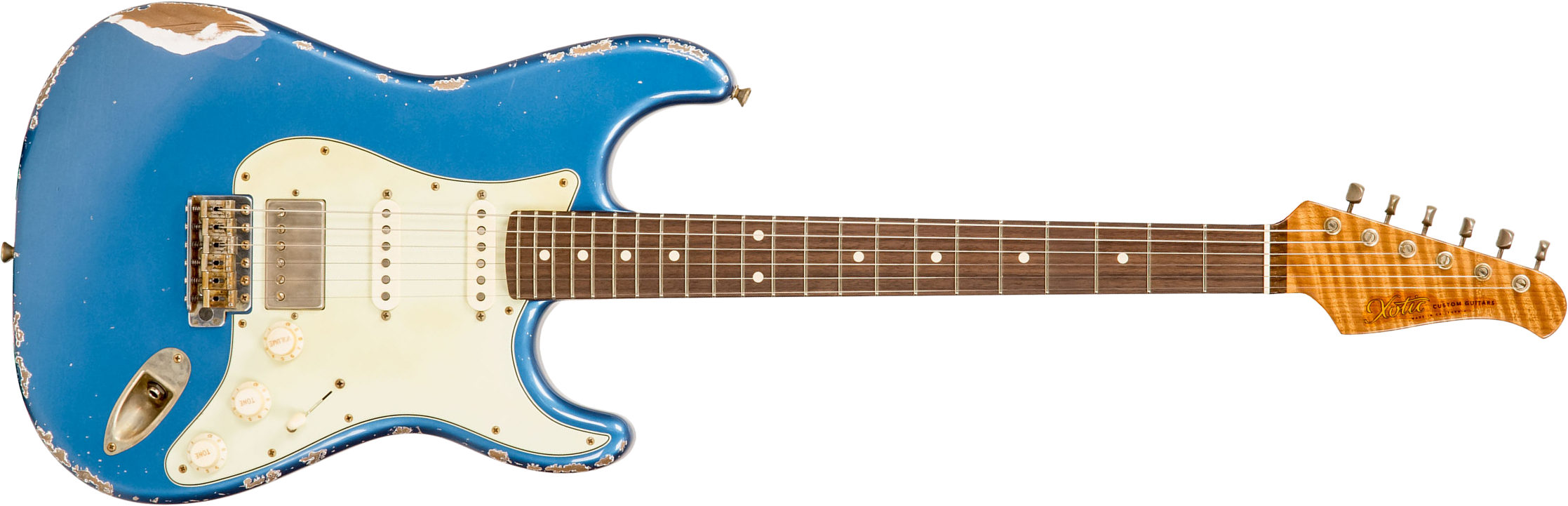 Xotic Xsc-2 Alder California Class Hss Rw #1628 - Heavy Aging Lake Placid Blue - E-Gitarre in Str-Form - Main picture