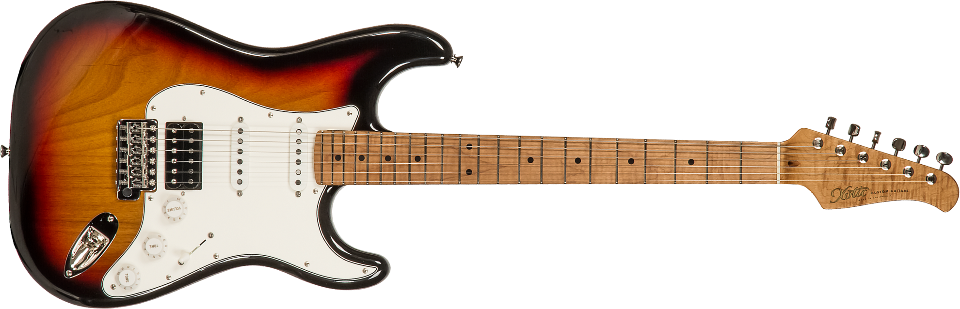 Xotic Xscpro-2 California Class Hss Mn - Light Aging 3 Tone Burst - E-Gitarre in Str-Form - Main picture