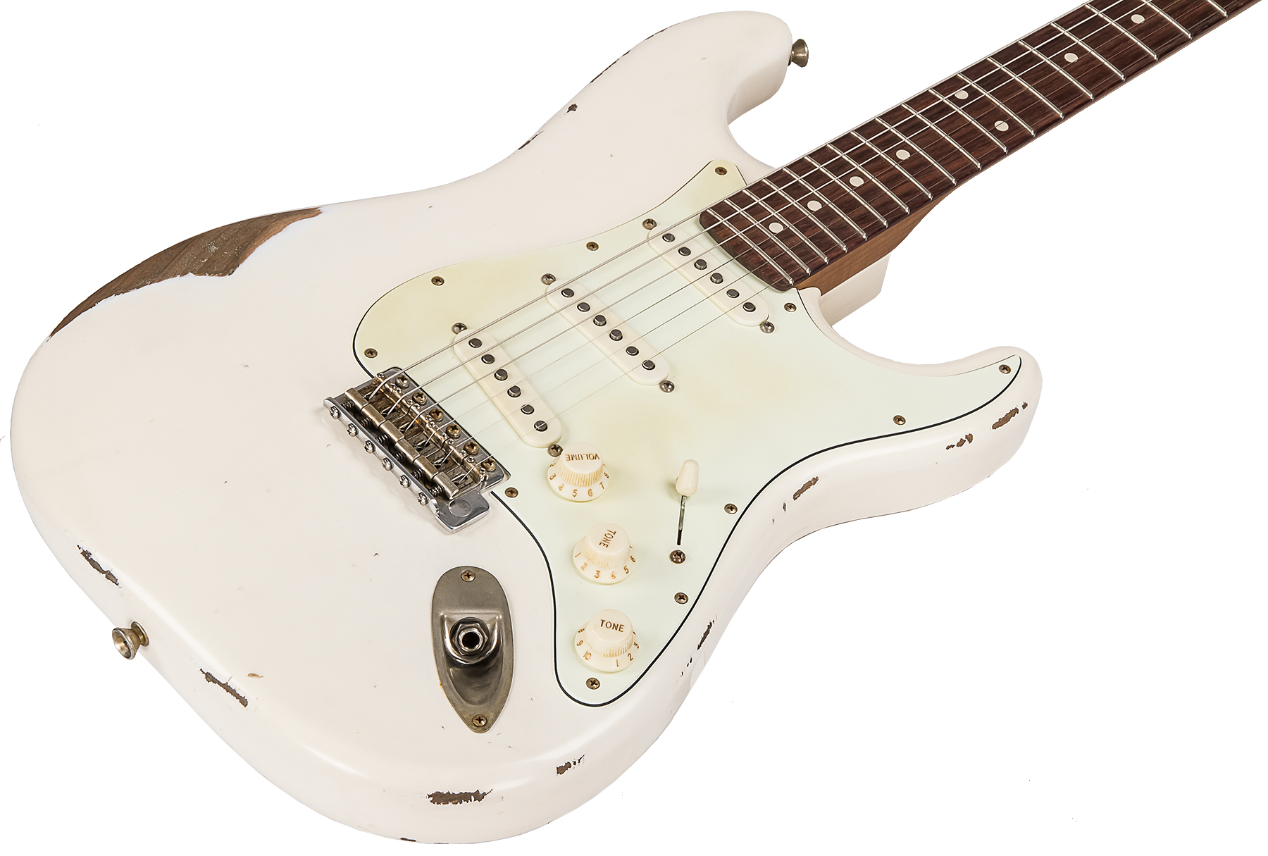 Xotic Xsc-1 Alder California Class 3s Rw #1624r - Heavy Aging Vintage White - E-Gitarre in Str-Form - Variation 2