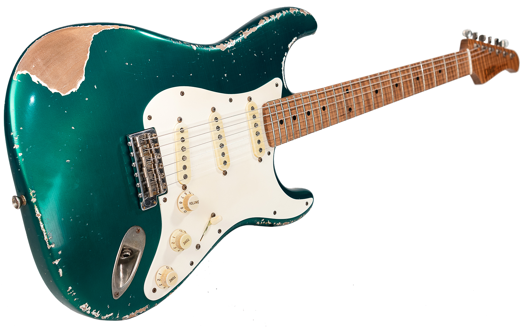 Xotic Xsc-1 Alder California Class 3s Mn #1629 - Heavy Aging Candy Apple Green - E-Gitarre in Str-Form - Variation 2