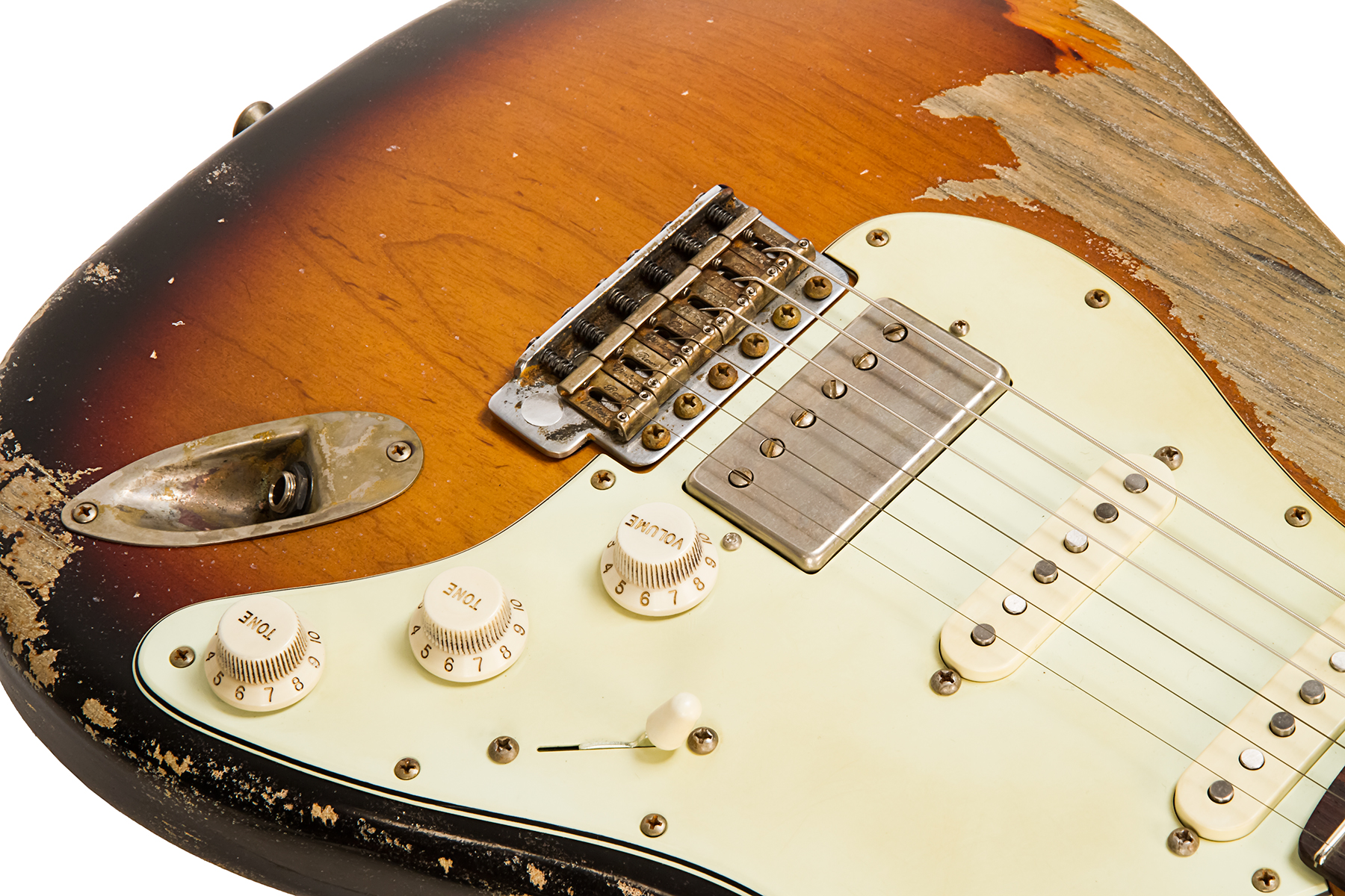 Xotic Xsc-2 Ash Calif. Class Hss Rw #2090 - Super Heavy Aging 3 Tone Burst - E-Gitarre in Str-Form - Variation 3
