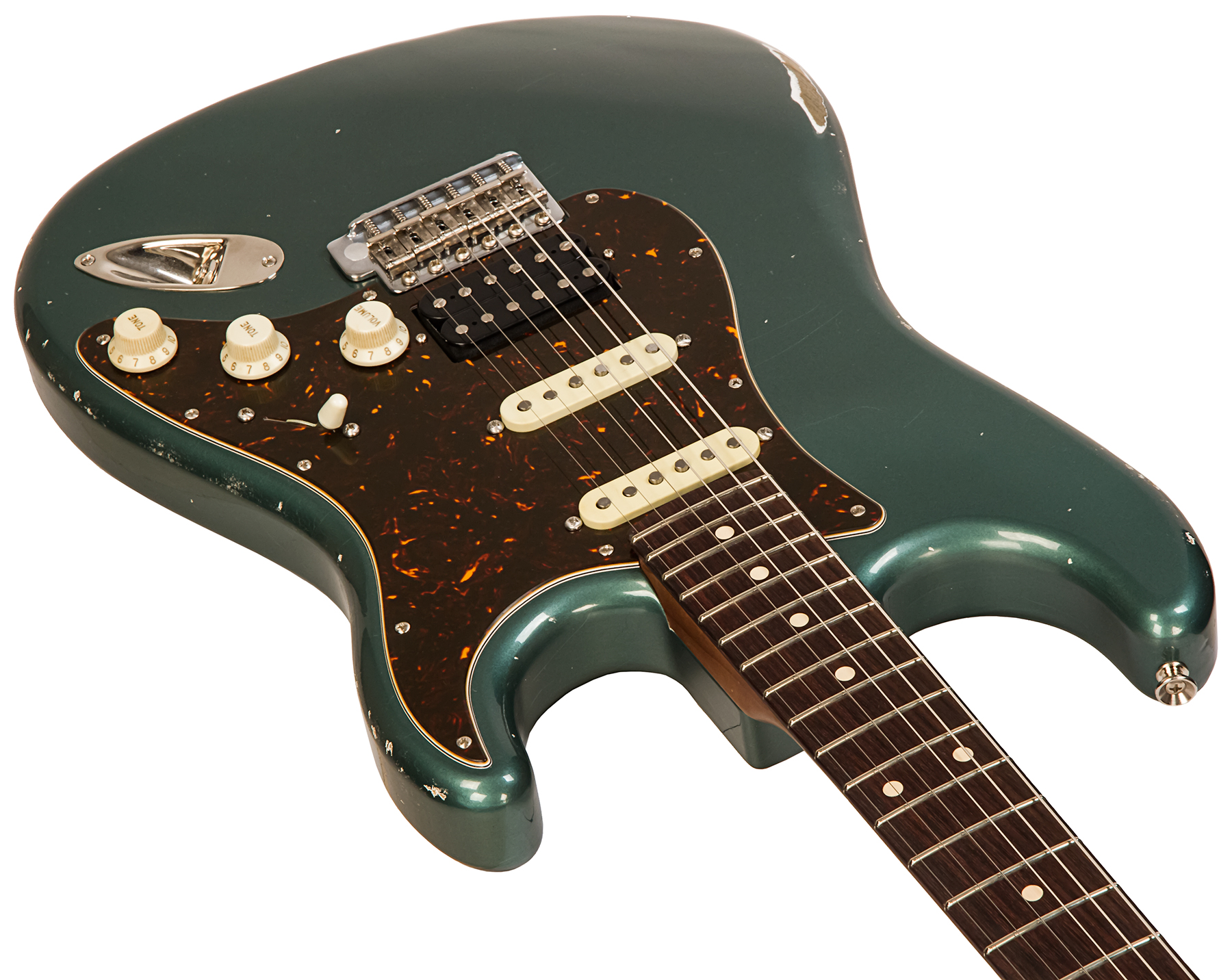 Xotic Xsc-2 Ash Calif. Class Hss Trem Rw #2094 - Medium Aging Sherwood Green - E-Gitarre in Str-Form - Variation 1