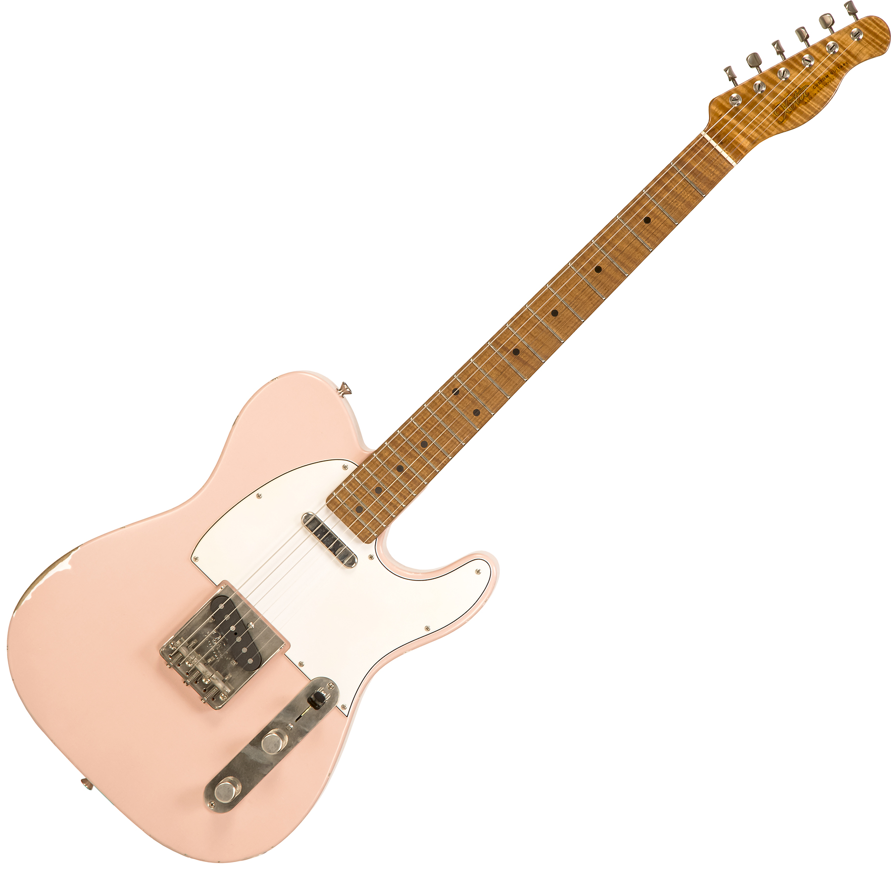 Xotic Xtc-1 Ash California Class 2s Mn #2097 - Medium Aging Shell Pink - E-Gitarre in Teleform - Main picture