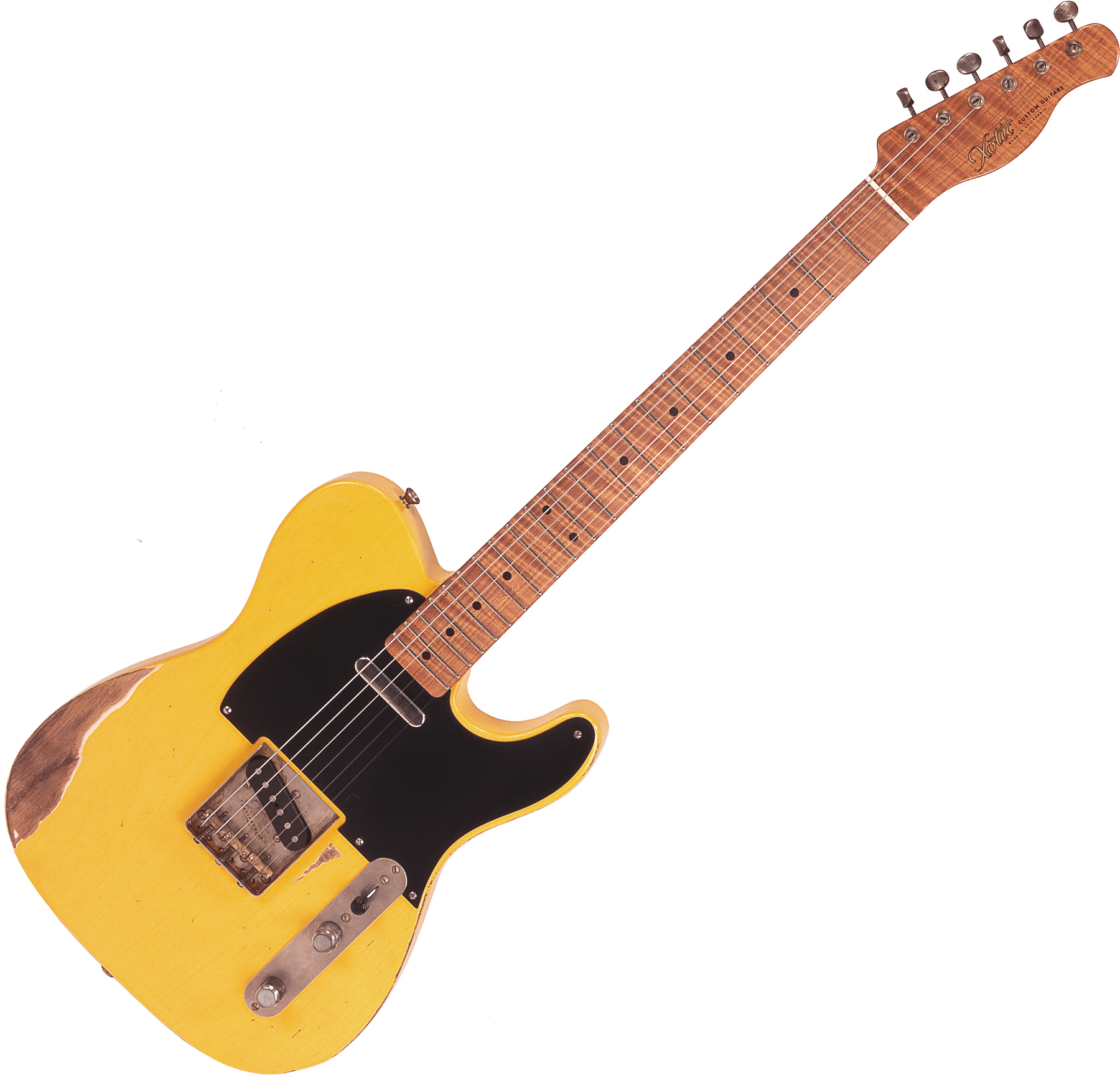 Xotic Xtc-1 Ash California Class 2s Mn #1619 - Heavy Aging Butterscotch - E-Gitarre in Teleform - Main picture