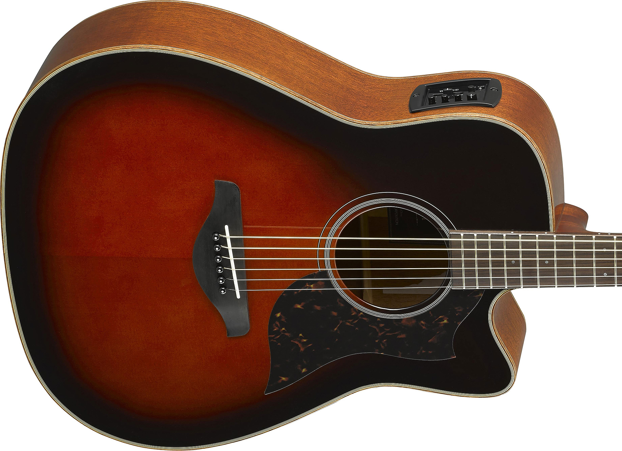 Yamaha A1m Ii Tbs Dreadnought Cw Epicea Acajou 2017 - Tobacco Brown Sunburst - Elektroakustische Gitarre - Variation 2