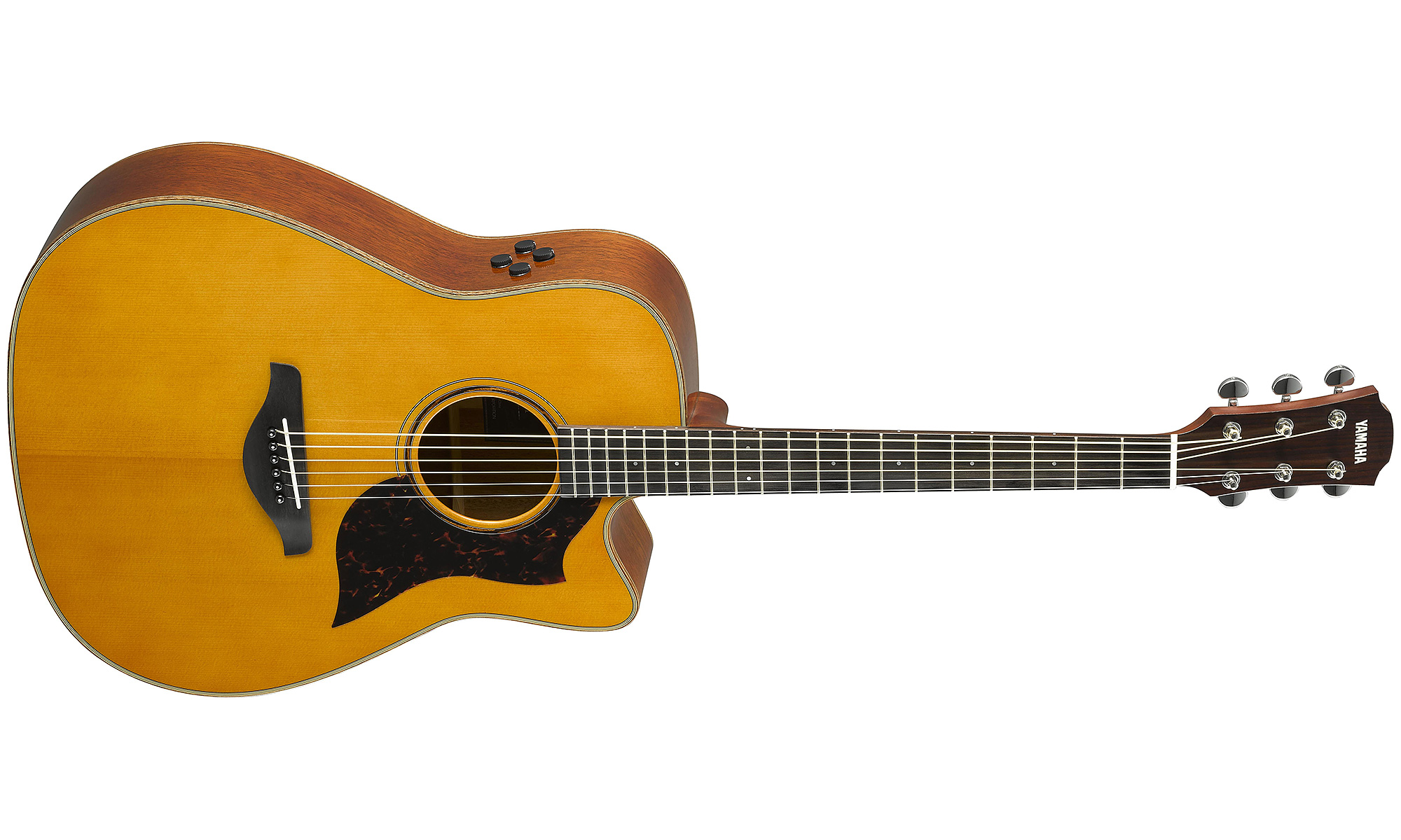 Yamaha A3m Are Vn Dreadnought Cw Epicea Acajou 2017 - Vintage Natural - Elektroakustische Gitarre - Variation 1