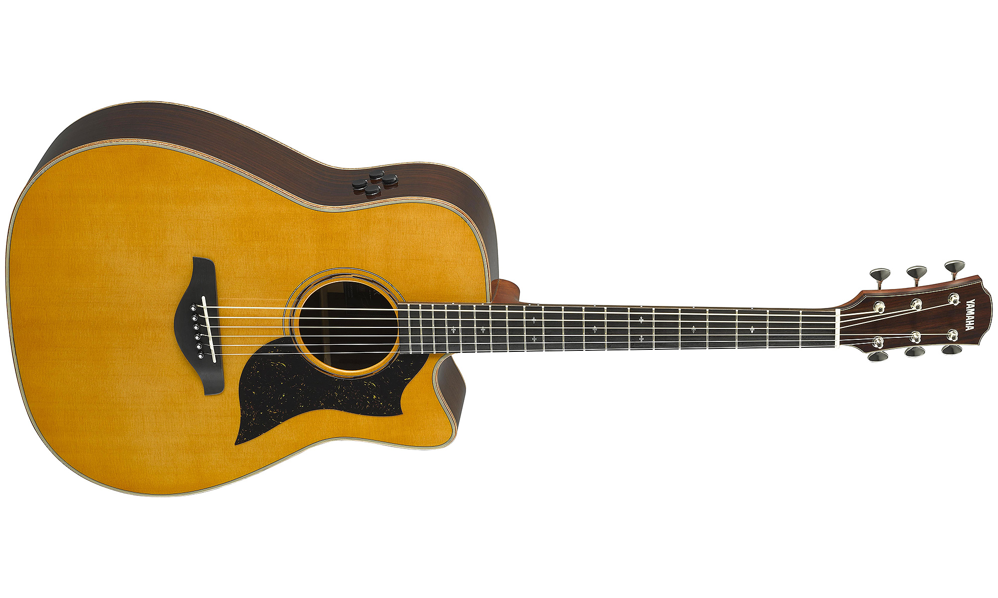 Yamaha A5r Are Vn Dreadnought Cw Epicea Palissandre Eb - Vintage Natural - Elektroakustische Gitarre - Variation 1